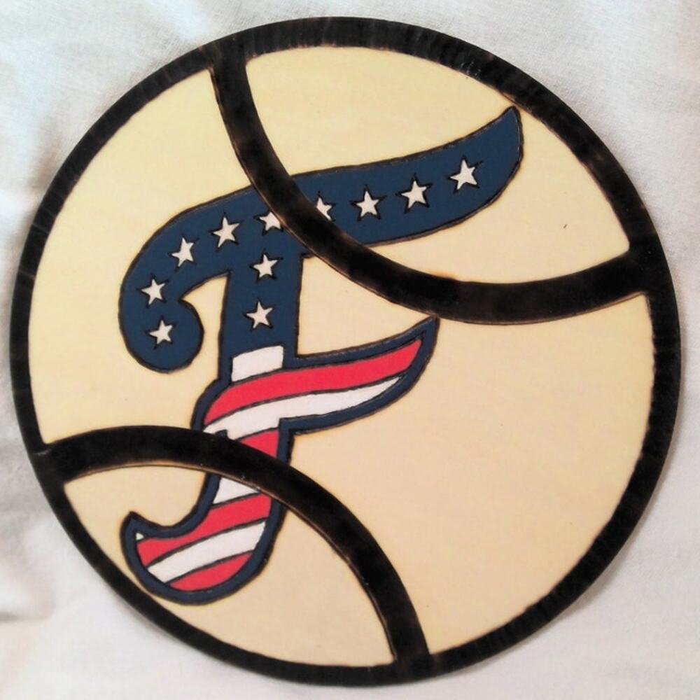 Handcrafted Fredericksburg Nationals Stars/Stripes Logo Wood Baseball Plaque MLB